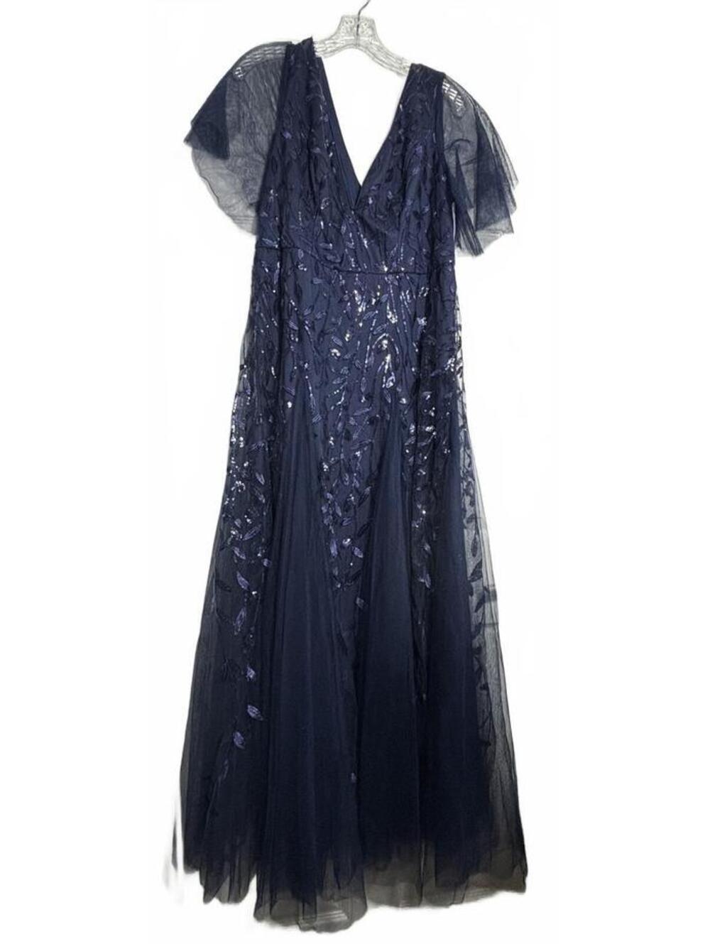 Ever-Pretty Sequin High Low V-Neck Midi Formal Evening Dress Size 14